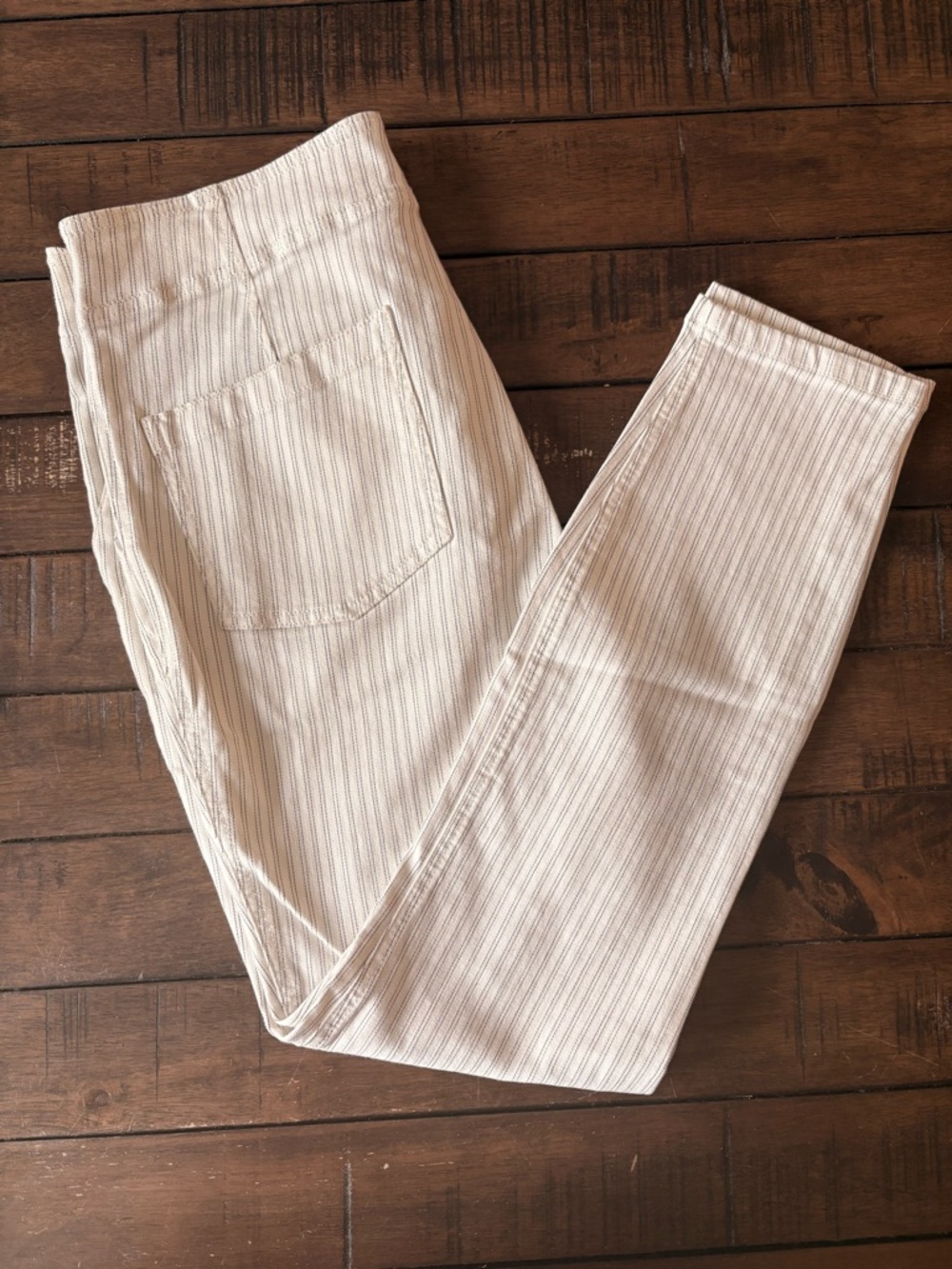Pilcro & the Letterpress Anthropologie Pinstripe  High-rise Pants